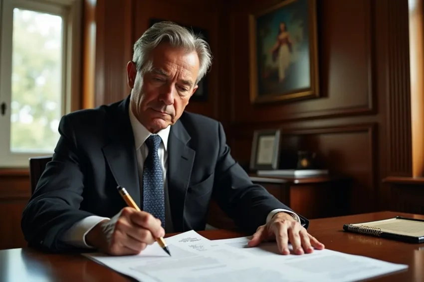 attorney reviewing estate planning documents affected by recent divorce