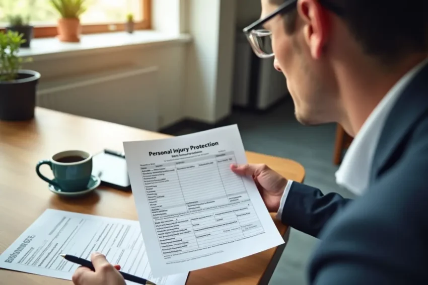 policyholder reviewing personal injury protection benefits and coverage details