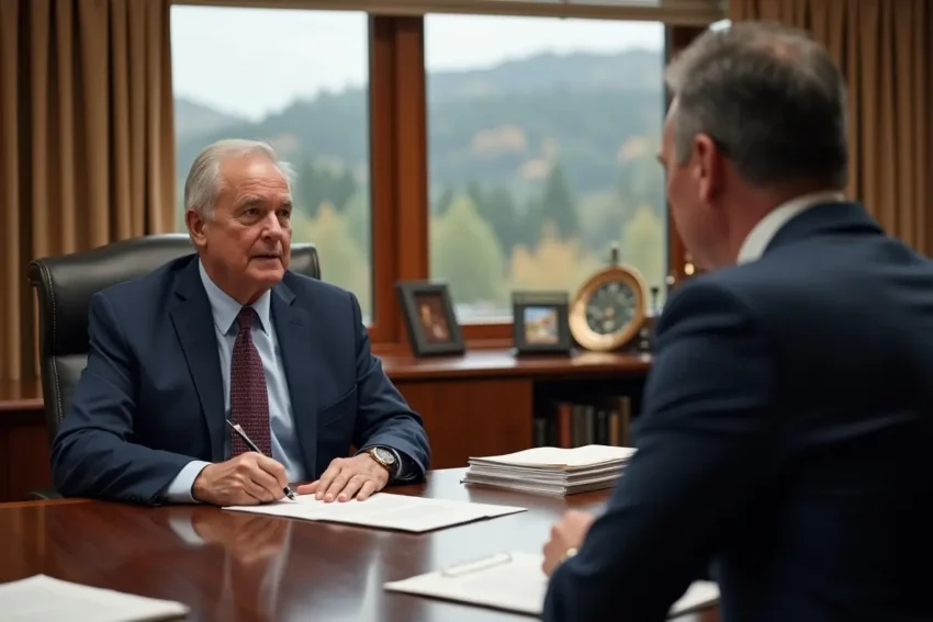 mesothelioma lawyer in washington advising client on legal rights and options