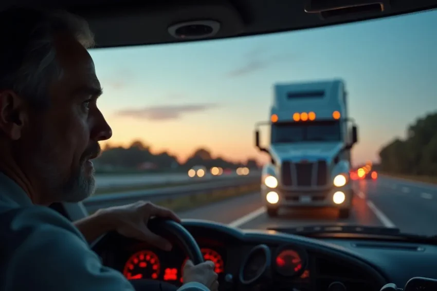 driver learning factors contributing to large truck collisions and risks