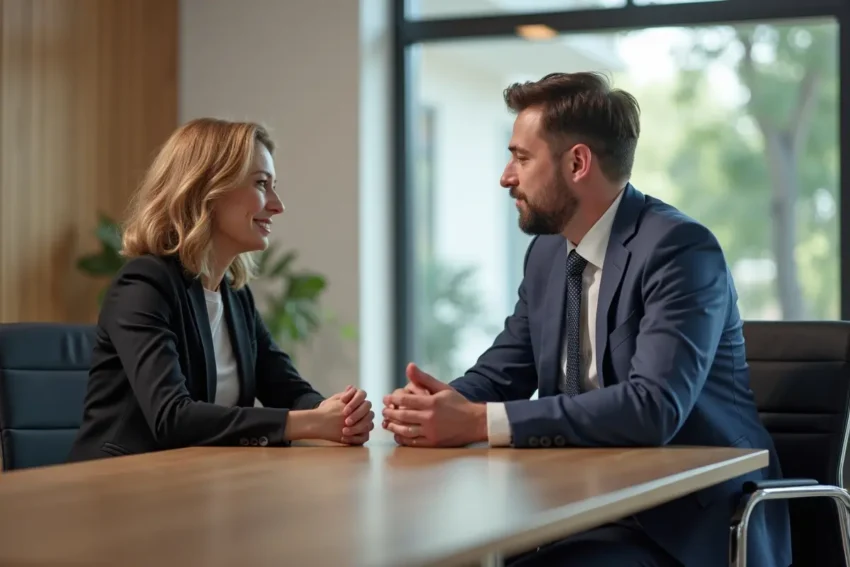 recruiter conducting inclusive job interview with disability awareness