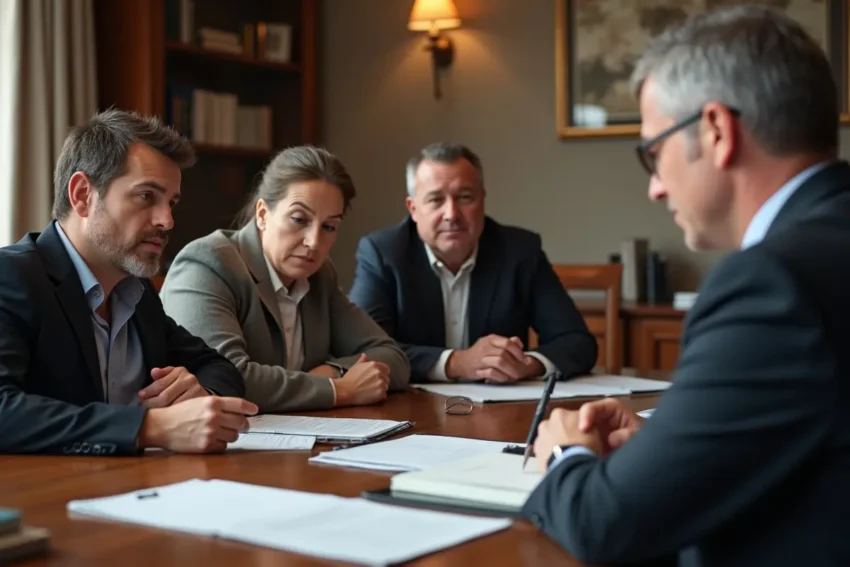 grieving family consulting lawyer for wrongful death legal advocacy support