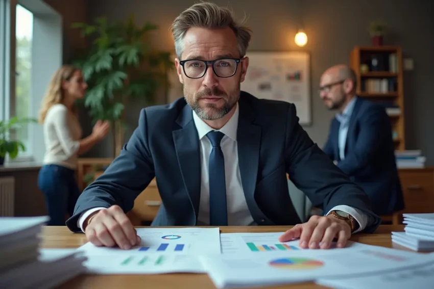 financial expert evaluating business value during divorce settlement process