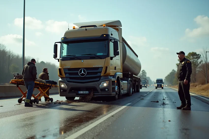 truck breakdown caused by fuel delivery issues leading to serious injuries