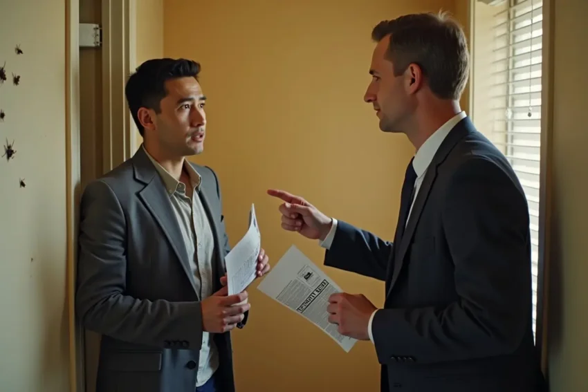 tenant addressing pest infestation issues while understanding legal housing rights