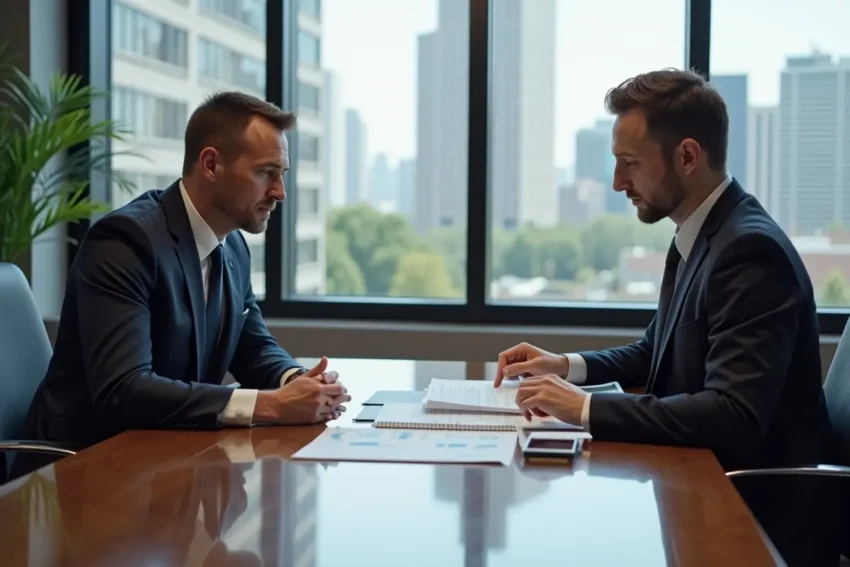 business owner resolving company debt issues with professional legal assistance