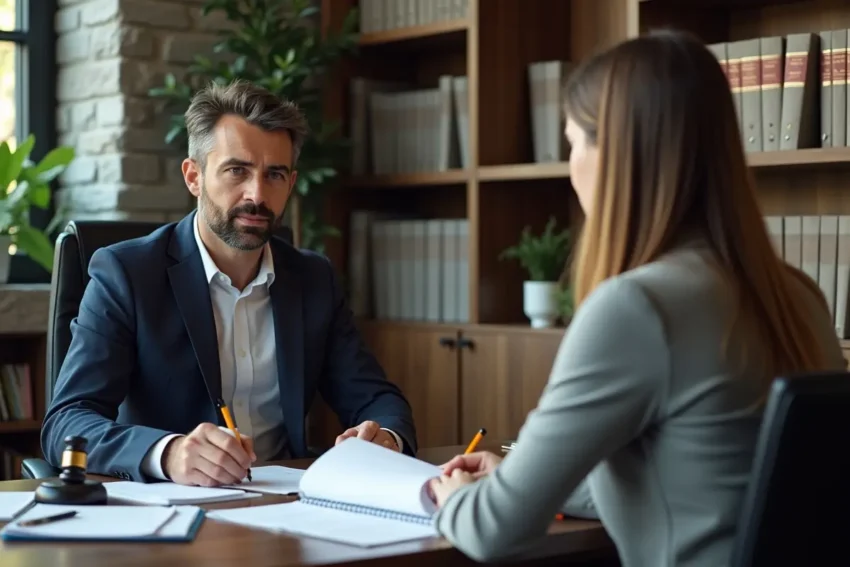 driver consulting attorney about impaired driving charges and legal options