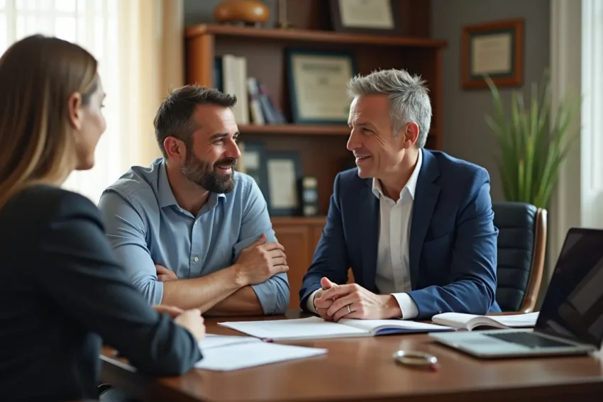 injured employee meeting work injury attorney to discuss legal rights