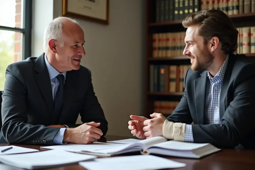 workers compensation lawyer helping employee pursue benefits after workplace injury