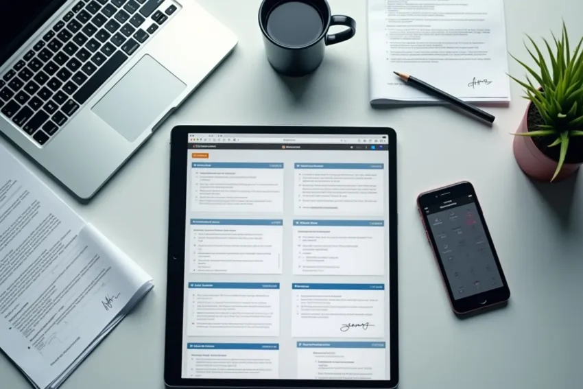 business professional comparing leading electronic signature platforms for digital documents