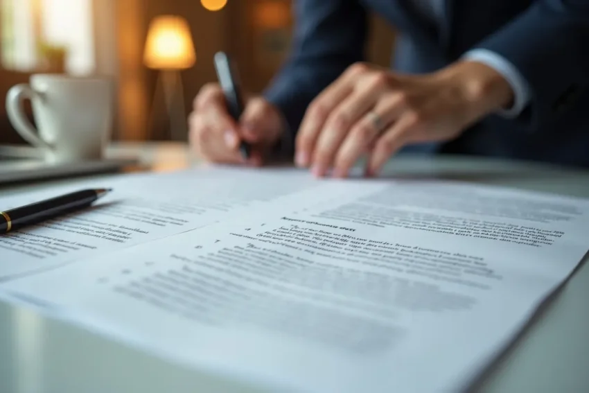 employee reviewing workplace rights and employment law documents